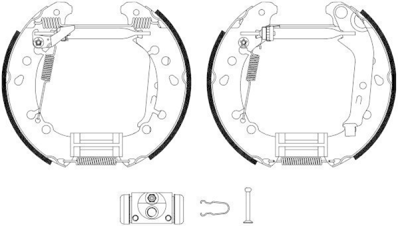 HELLA 8DB 355 022-791 Bremsbackensatz R1352