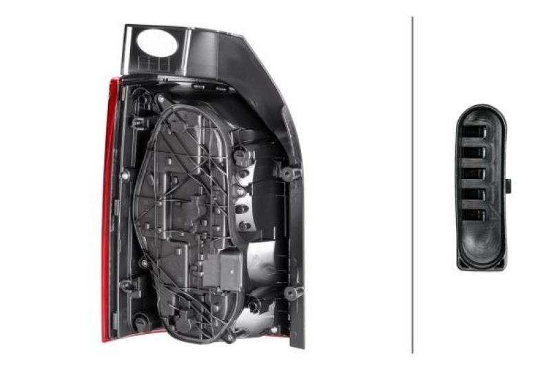 HELLA 2SD 012 336-081 Heckleuchte rechts Halogen VW