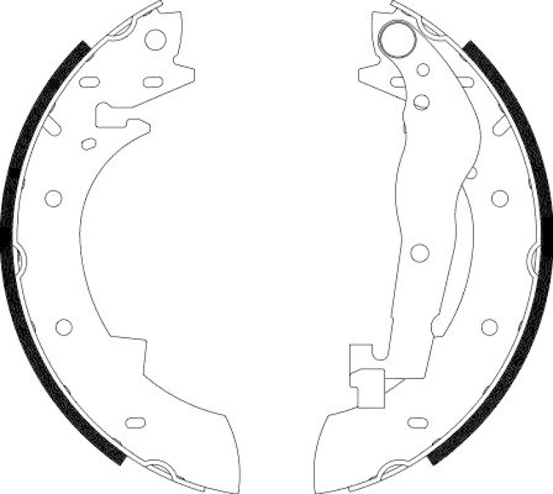 HELLA 8DB 355 001-991 Bremsbackensatz H9190