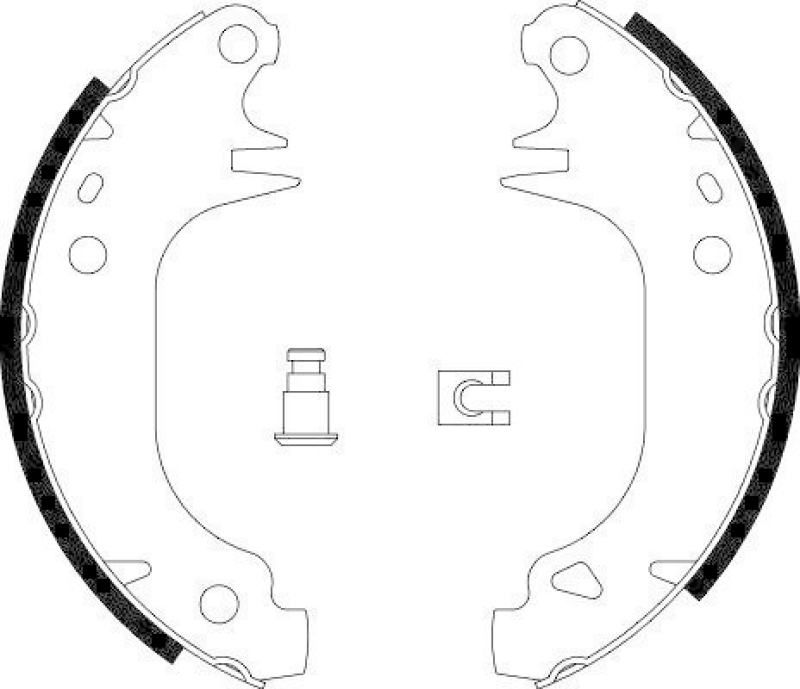 HELLA 8DB 355 002-001 Bremsbackensatz H9195