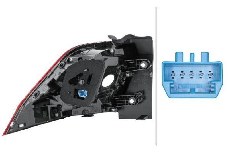 HELLA 2SD 012 521-061 Heckleuchte rechts LED VW