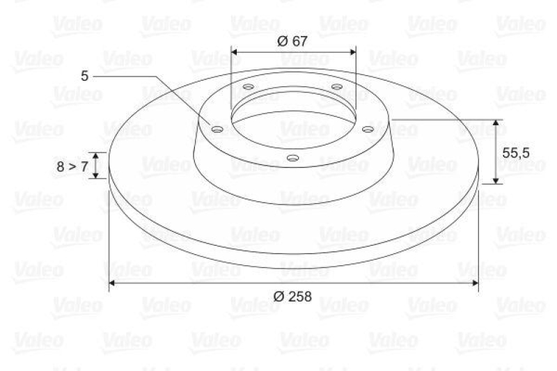 VALEO 186760 Bremsscheibe