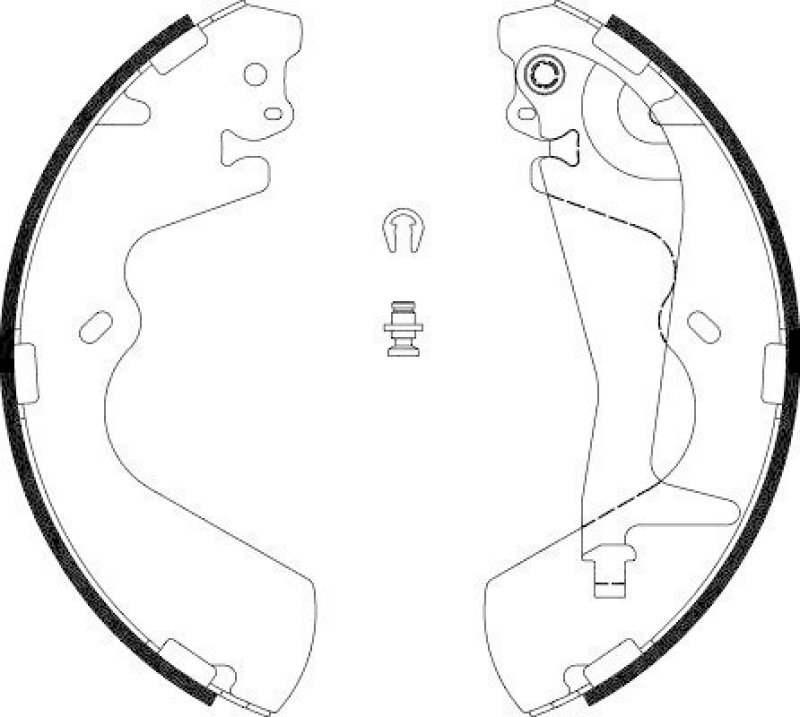 HELLA 8DB 355 002-291 Bremsbackensatz H9360