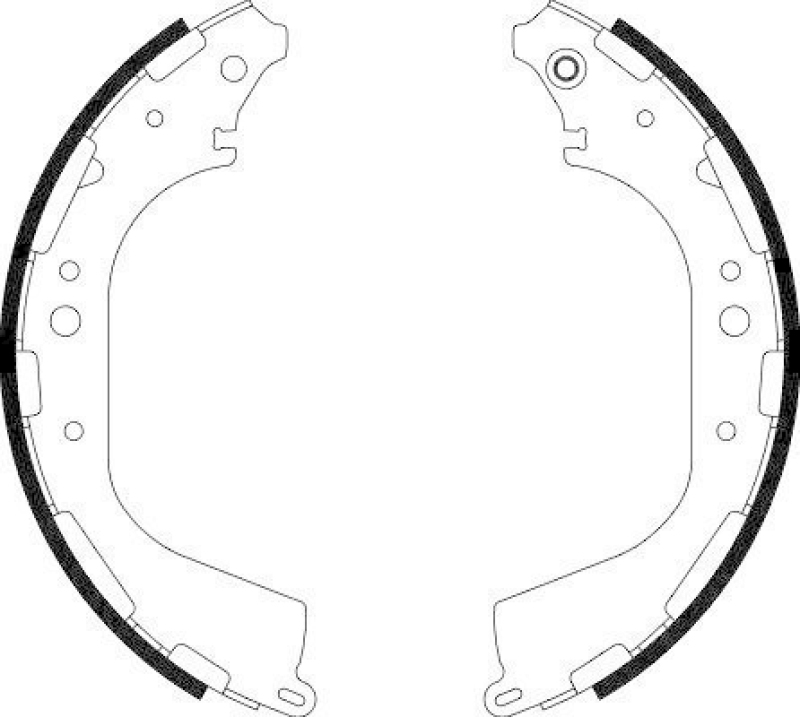 HELLA 8DB 355 002-341 Bremsbackensatz H9400