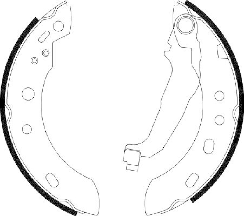 HELLA 8DB 355 002-481 Bremsbackensatz für NISSAN MICRA II (K11)