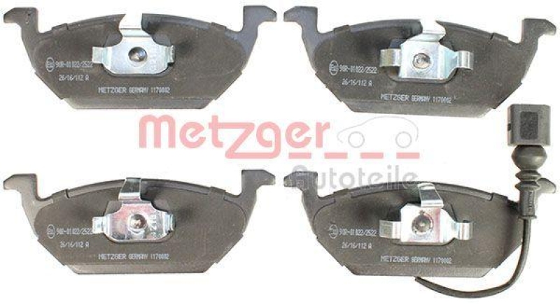 METZGER 1170002 Bremsbelagsatz, Scheibenbremse WVA 23 131