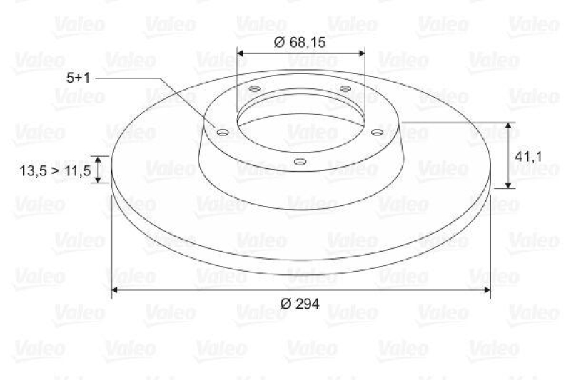 VALEO 186801 Bremsscheibe