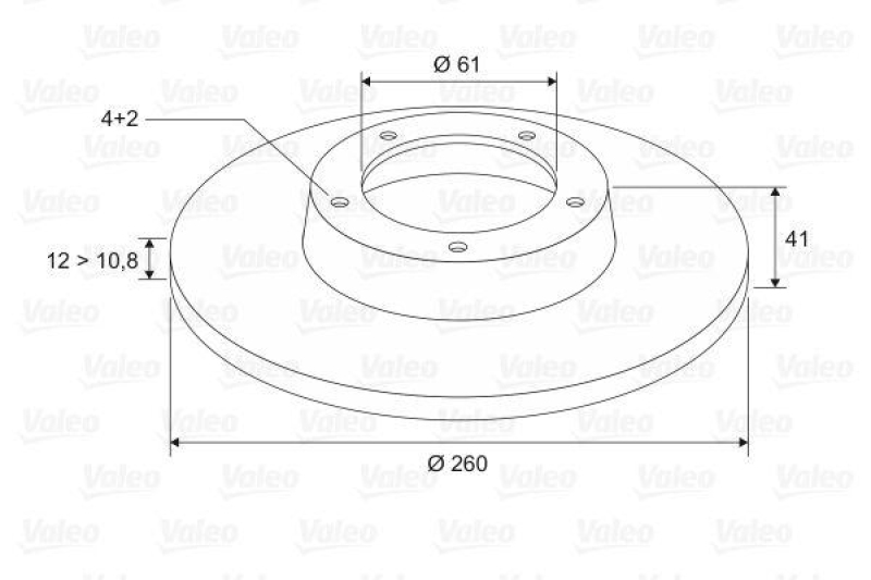 VALEO 186802 Bremsscheibe