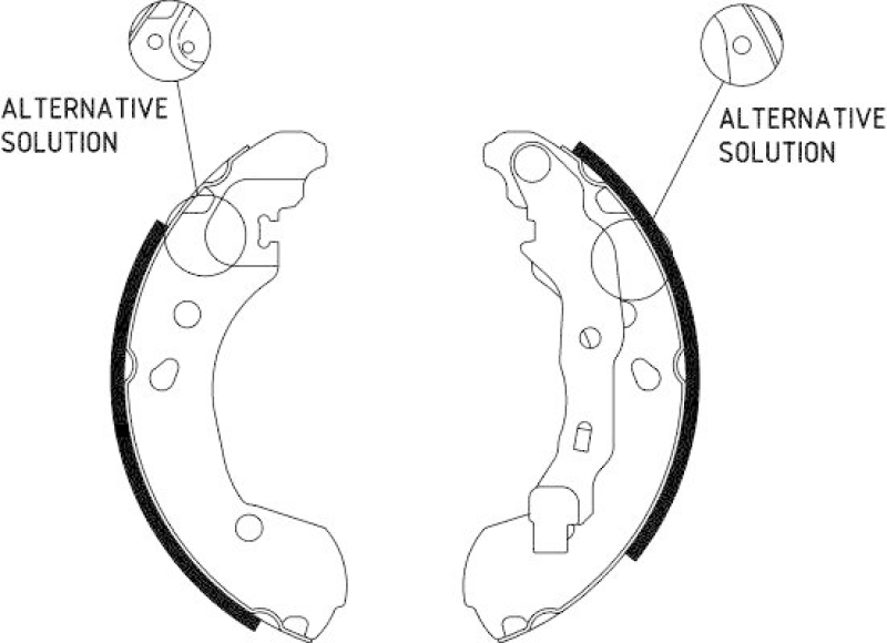 HELLA 8DB 355 002-801 Bremsbackensatz für RENAULT/NISSAN