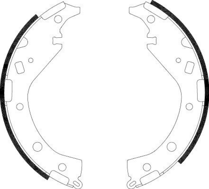 HELLA 8DB 355 002-811 Bremsbackensatz H9745