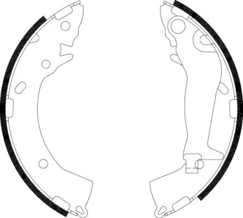 HELLA 8DB 355 002-821 Bremsbackensatz für HYUNDAI