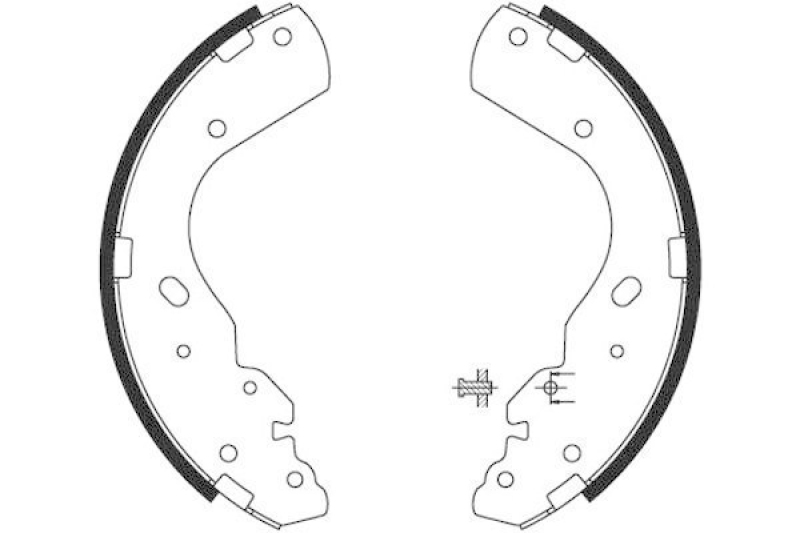 HELLA 8DB 355 002-851 Bremsbackensatz H9775