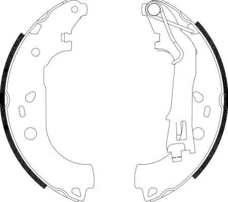 HELLA 8DB 355 003-051 Bremsbackensatz H9970