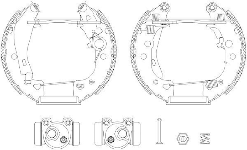 HELLA 8DB 355 003-611 Bremsbackensatz