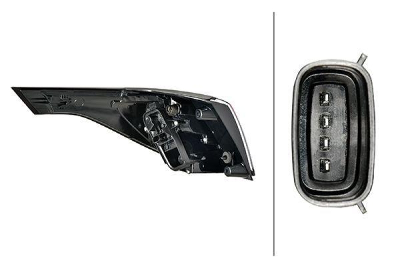 HELLA 2SD 015 693-121 Heckleuchte rechts Halogen OPEL