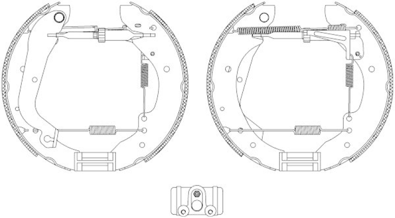 HELLA 8DB 355 003-641 Bremsbackensatz für FIAT/P.S.A