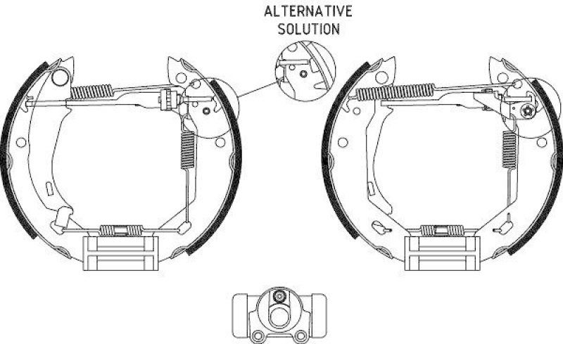 HELLA 8DB 355 003-681 Bremsbackensatz R0155