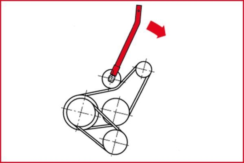 KS TOOLS 150.1237 VAG Keilriemen-Spannheben