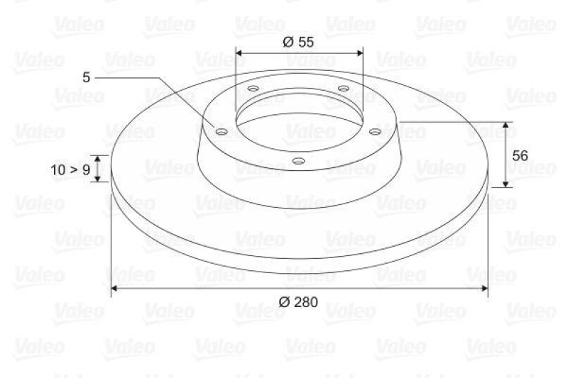 VALEO 186849 Bremsscheibe