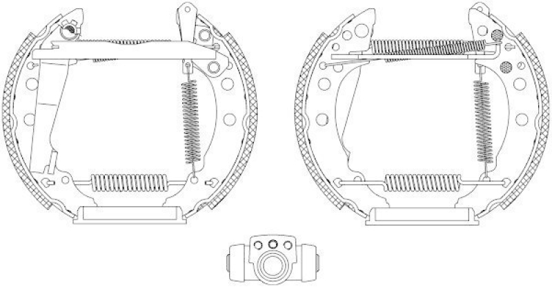 HELLA 8DB 355 003-721 Bremsbackensatz