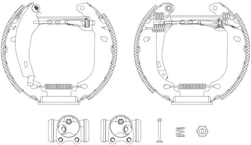 HELLA 8DB 355 003-751 Bremsbackensatz R0265