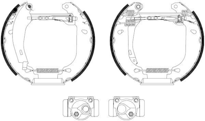 HELLA 8DB 355 003-811 Bremsbackensatz R0325