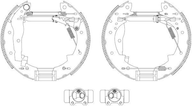 HELLA 8DB 355 003-851 Bremsbackensatz R0355