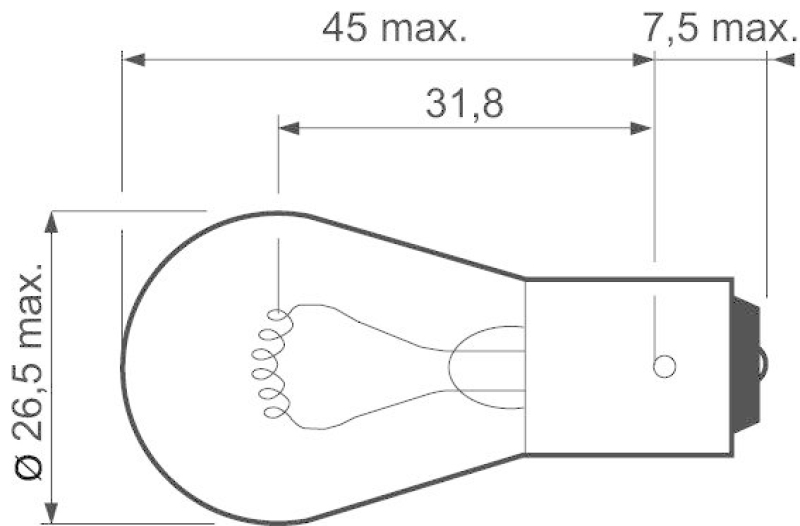 VALEO 032101 P21W Signallampe Karton x2 ESSENTIAL