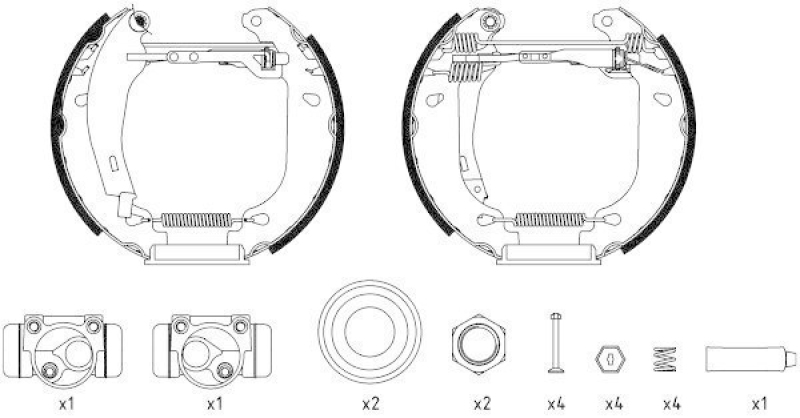 HELLA 8DB 355 003-911 Bremsbackensatz