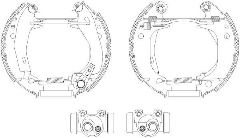 HELLA 8DB 355 003-921 Bremsbackensatz