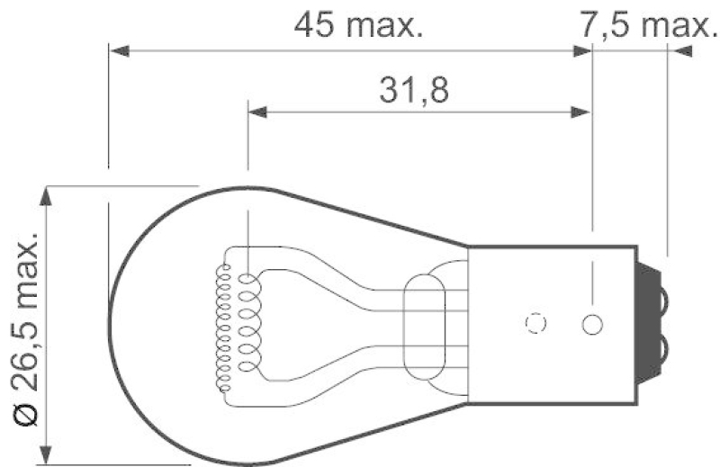 VALEO 032107 P21/5W Signallampe Karton x2 ESSENTIAL