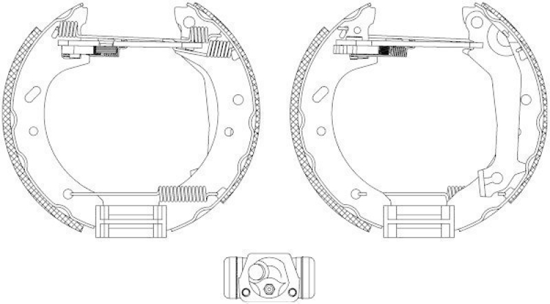 HELLA 8DB 355 004-081 Bremsbackensatz R0550