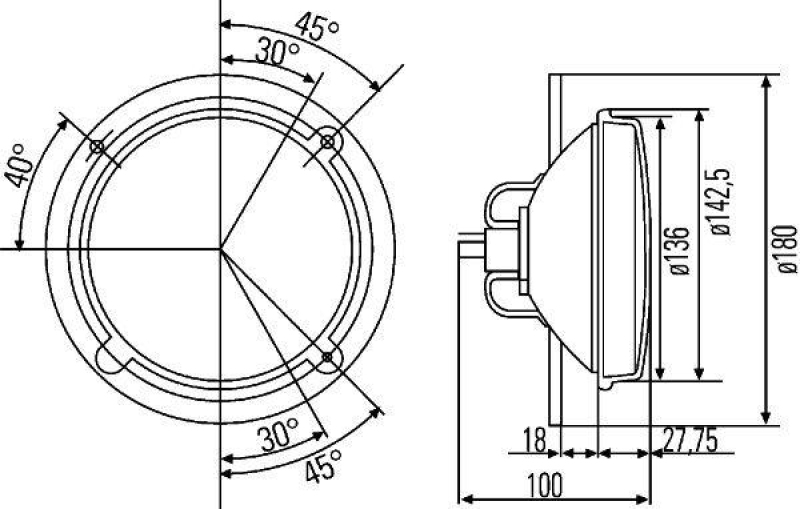 HELLA 1A3 003 370-067 Heckscheinwerfer Halogen