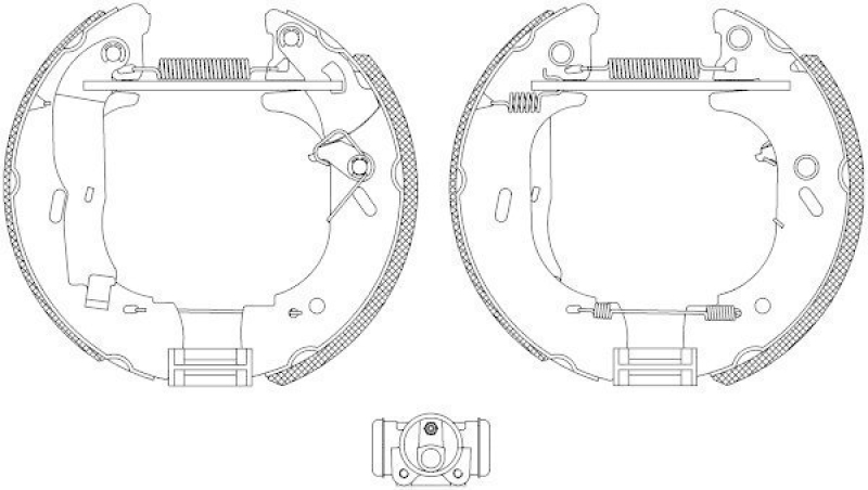 HELLA 8DB 355 004-141 Bremsbackensatz R0580