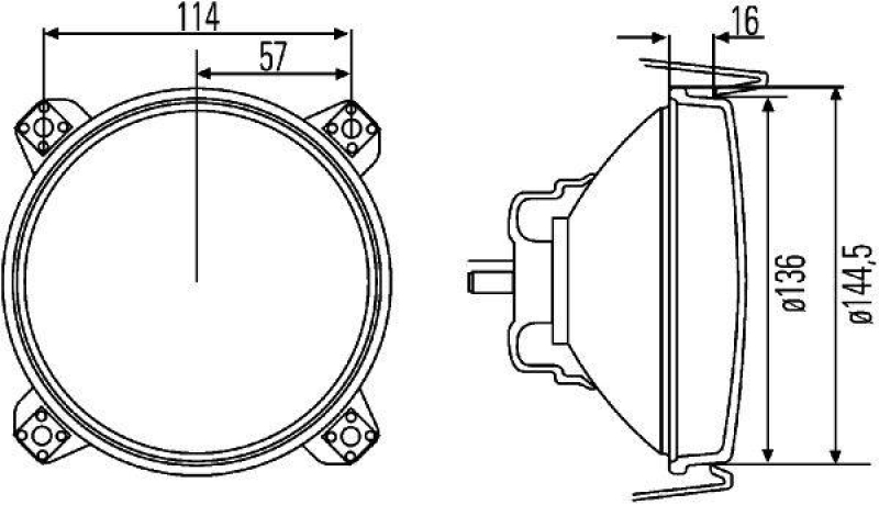 HELLA 1A3 005 649-007 Heckscheinwerfer Halogen