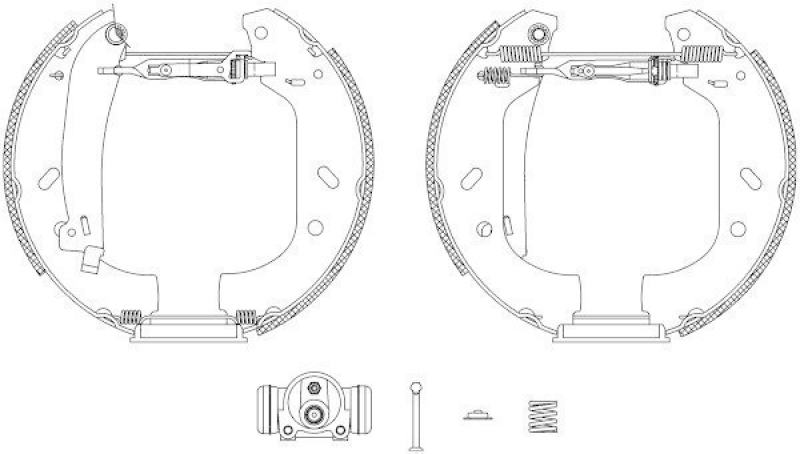 HELLA 8DB 355 004-161 Bremsbackensatz