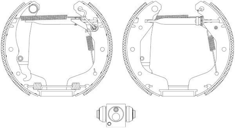 HELLA 8DB 355 004-191 Bremsbackensatz