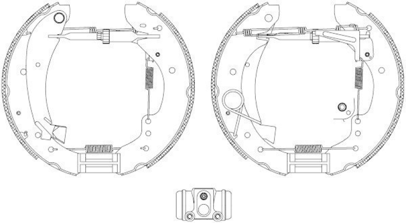 HELLA 8DB 355 004-221 Bremsbackensatz R0630