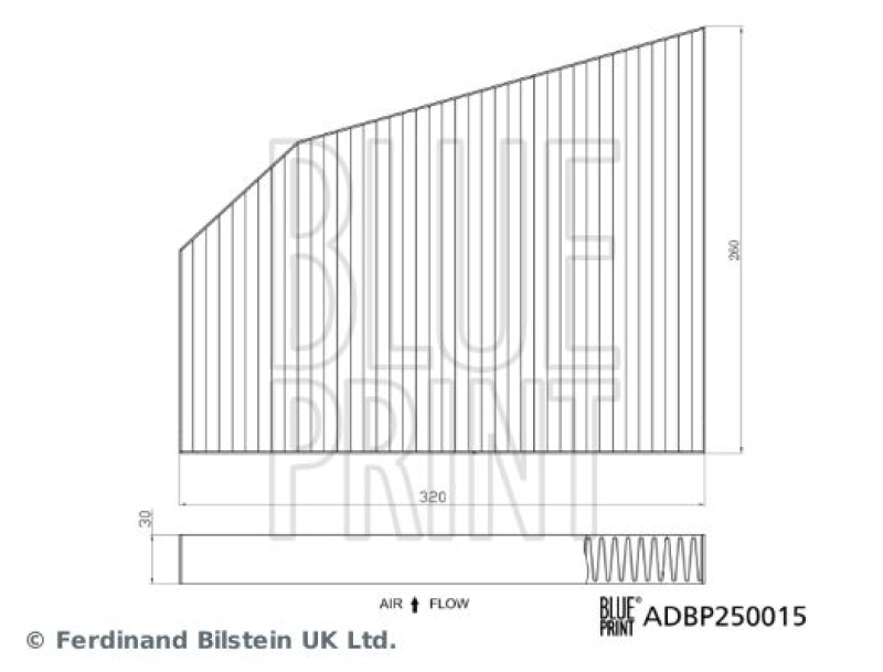 BLUE PRINT ADBP250015 Innenraumfilter für Tesla