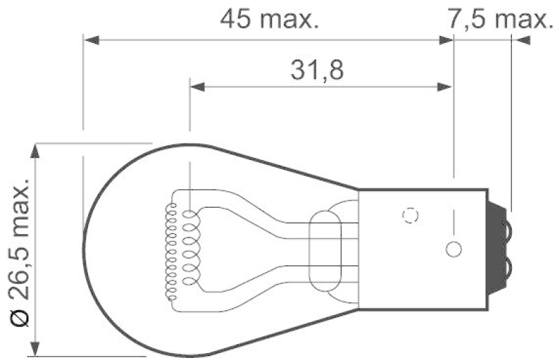 VALEO 032205 P21/4W Signallampe Karton x10 ESSENTIAL