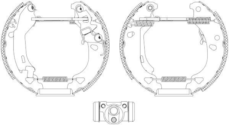 HELLA 8DB 355 004-311 Bremsbackensatz