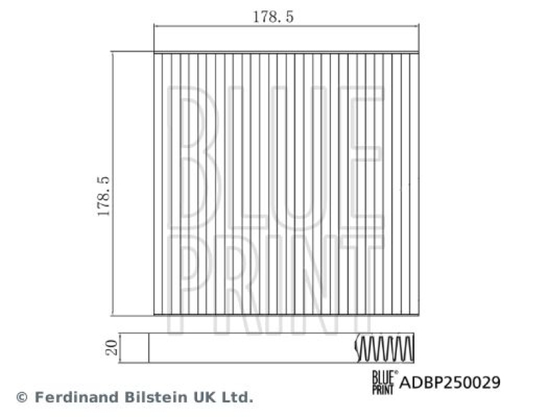 BLUE PRINT ADBP250029 Innenraumfilter für HYUNDAI