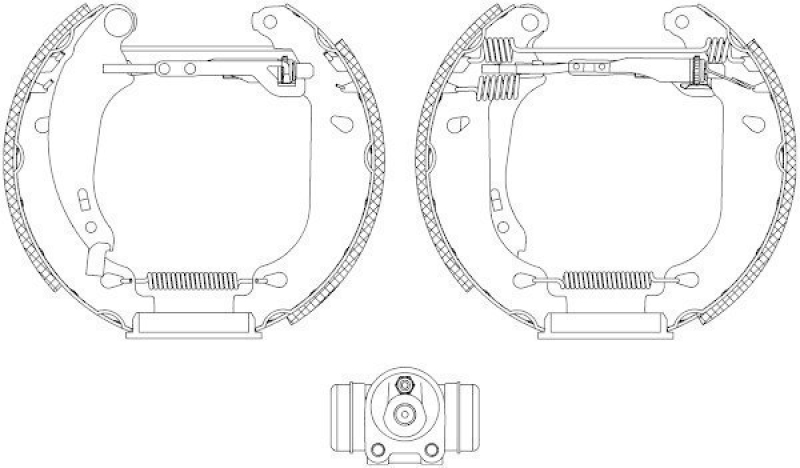 HELLA 8DB 355 004-511 Bremsbackensatz R0880