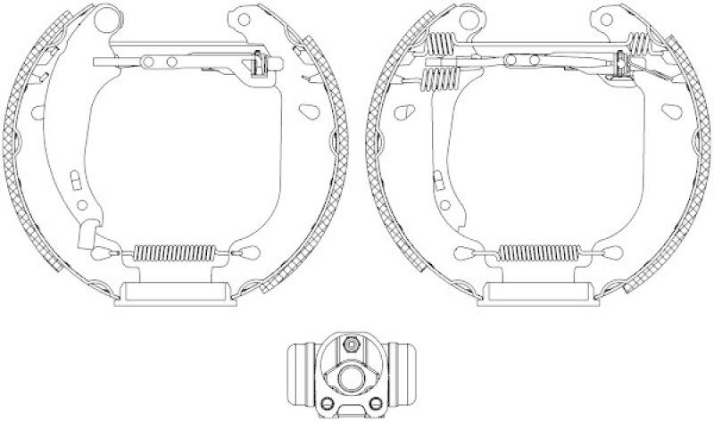 HELLA 8DB 355 004-531 Bremsbackensatz für RENAULT