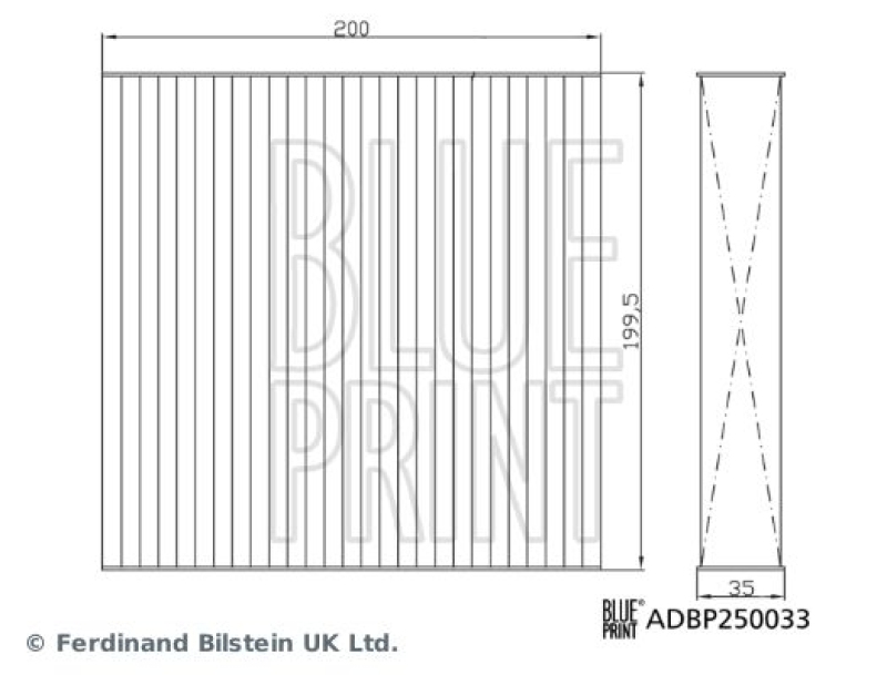 BLUE PRINT ADBP250033 Innenraumfilter für SSANGYONG