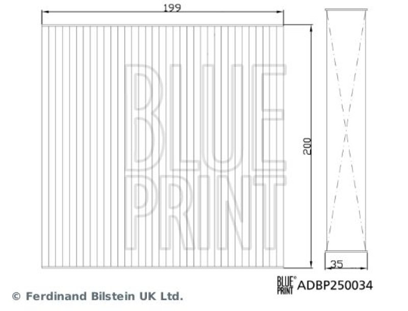 BLUE PRINT ADBP250034 Innenraumfilter für SSANGYONG