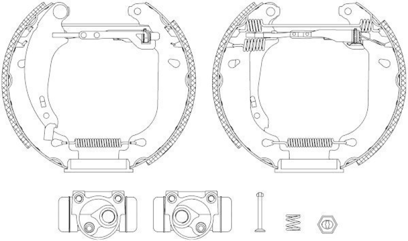 HELLA 8DB 355 004-611 Bremsbackensatz R0995