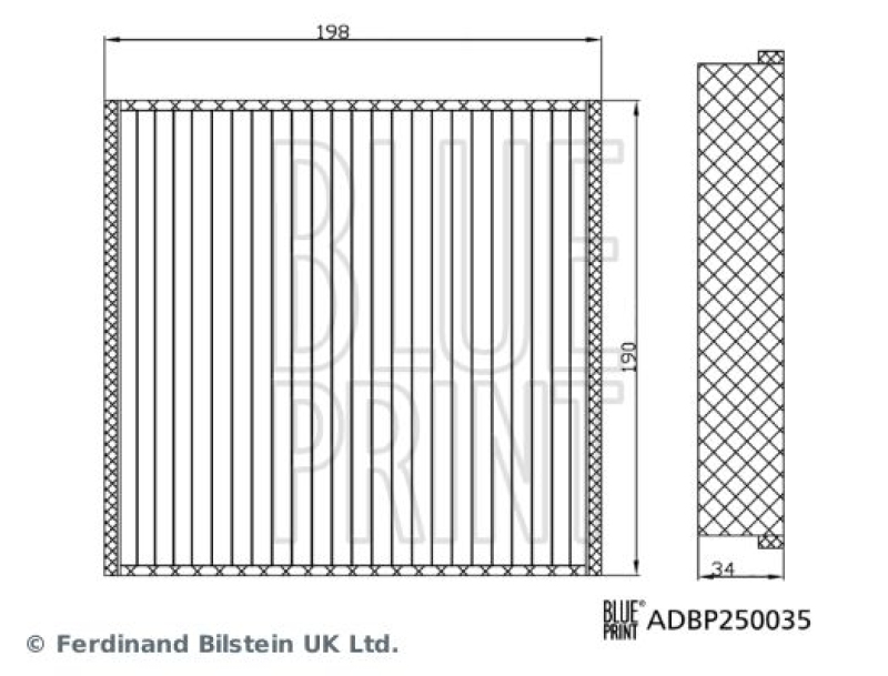 BLUE PRINT ADBP250035 Innenraumfilter für Mercedes-Benz PKW