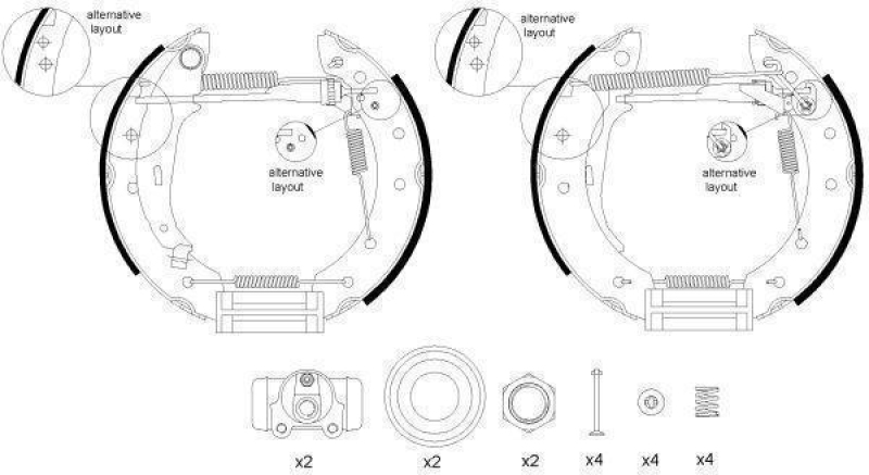 HELLA 8DB 355 004-661 Bremsbackensatz R1025