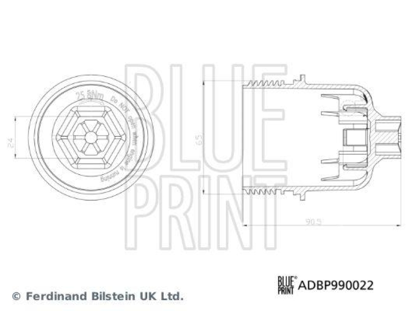 BLUE PRINT ADBP990022 Ölfilterdeckel mit Dichtring für Chrysler